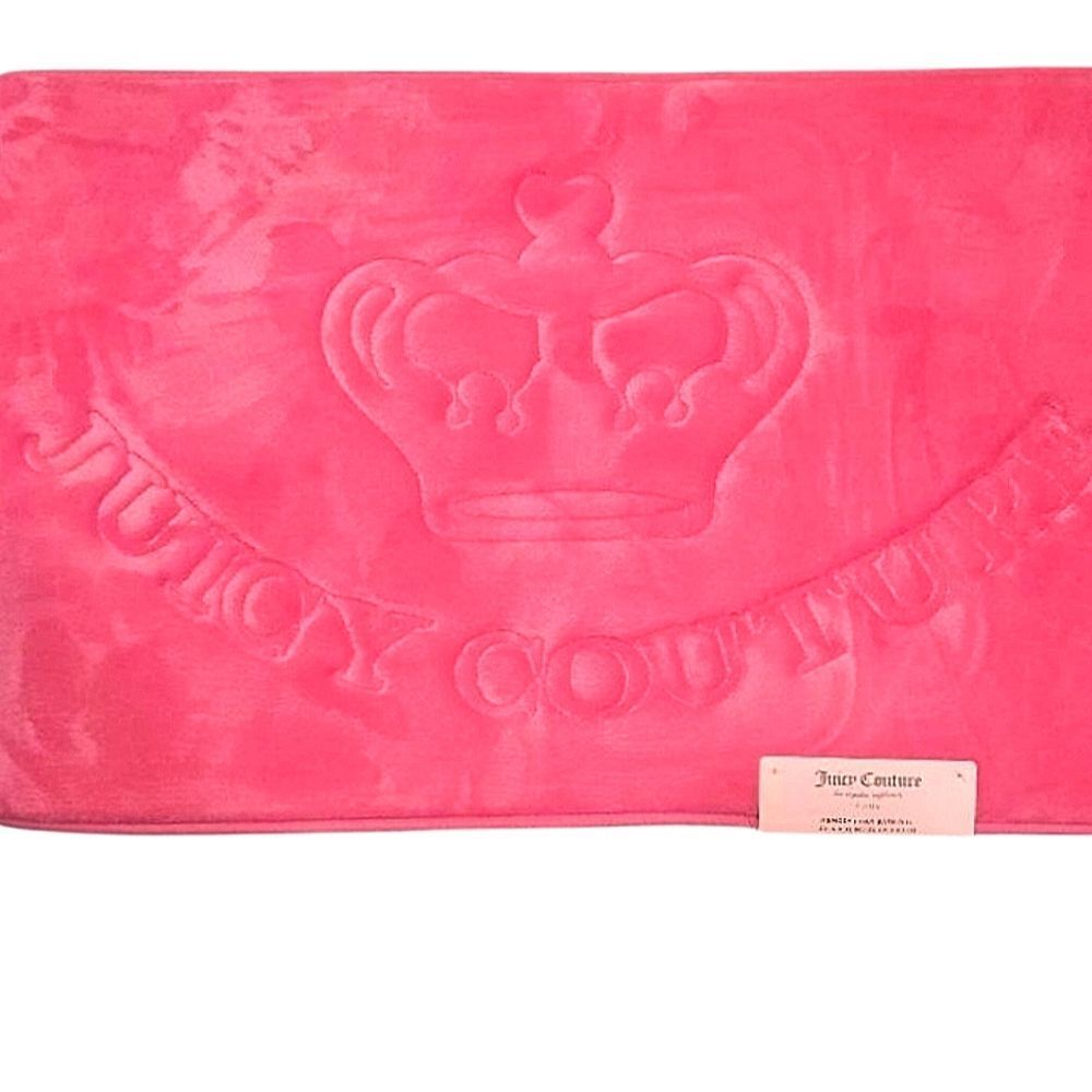 Juicy Couture Home Crown Across Logo Memory Foam Plush Bath Rug - Picture 2 of 6
